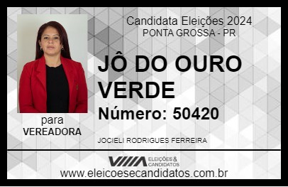 Candidato JÔ DO OURO VERDE 2024 - PONTA GROSSA - Eleições