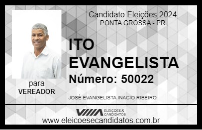 Candidato ITO EVANGELISTA 2024 - PONTA GROSSA - Eleições