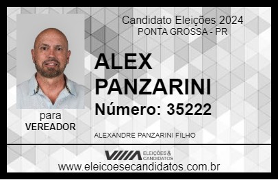 Candidato ALEX PANZARINI 2024 - PONTA GROSSA - Eleições