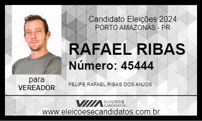 Candidato RAFAEL RIBAS 2024 - PORTO AMAZONAS - Eleições