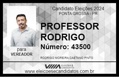 Candidato PROFESSOR RODRIGO 2024 - PONTA GROSSA - Eleições