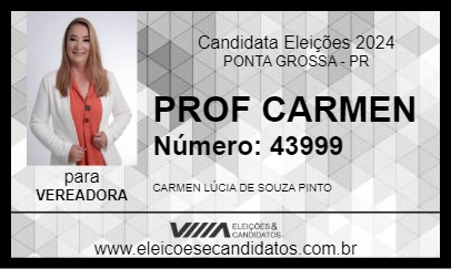 Candidato PROF CARMEN 2024 - PONTA GROSSA - Eleições