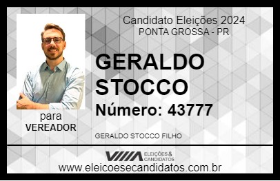 Candidato GERALDO STOCCO 2024 - PONTA GROSSA - Eleições