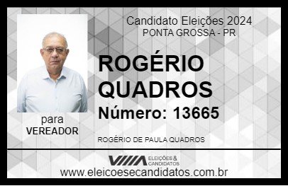 Candidato ROGÉRIO QUADROS 2024 - PONTA GROSSA - Eleições