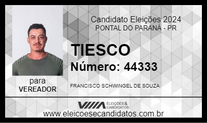 Candidato TIESCO 2024 - PONTAL DO PARANÁ - Eleições