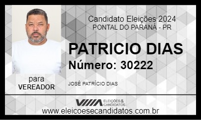 Candidato PATRICIO DIAS 2024 - PONTAL DO PARANÁ - Eleições