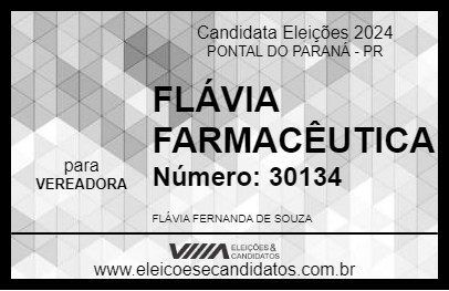 Candidato FLÁVIA FARMACÊUTICA 2024 - PONTAL DO PARANÁ - Eleições