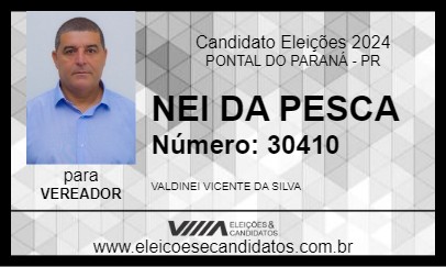 Candidato NEI DA PESCA 2024 - PONTAL DO PARANÁ - Eleições