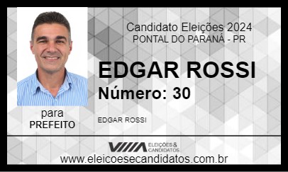 Candidato EDGAR ROSSI 2024 - PONTAL DO PARANÁ - Eleições