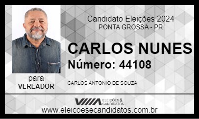 Candidato CARLOS NUNES 2024 - PONTA GROSSA - Eleições