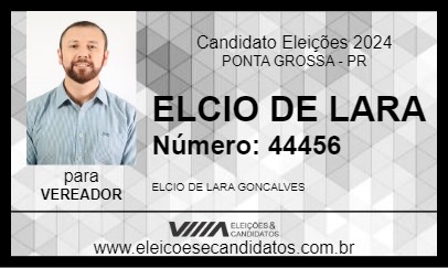 Candidato ELCIO DE LARA 2024 - PONTA GROSSA - Eleições