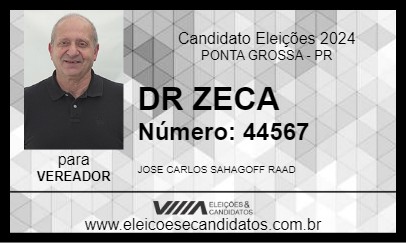 Candidato DR ZECA 2024 - PONTA GROSSA - Eleições