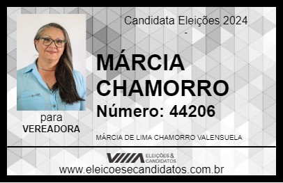 Candidato MÁRCIA CHAMORRO 2024 - PONTA GROSSA - Eleições