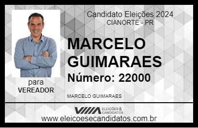 Candidato MARCELO GUIMARAES 2024 - CIANORTE - Eleições