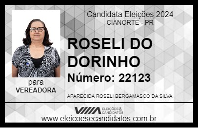 Candidato ROSELI DO DORINHO 2024 - CIANORTE - Eleições