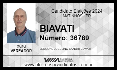 Candidato BIAVATTI 2024 - MATINHOS - Eleições