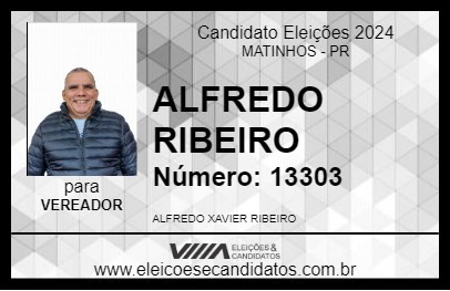 Candidato ALFREDO RIBEIRO 2024 - MATINHOS - Eleições