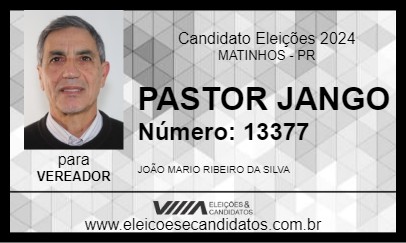 Candidato PASTOR JANGO 2024 - MATINHOS - Eleições