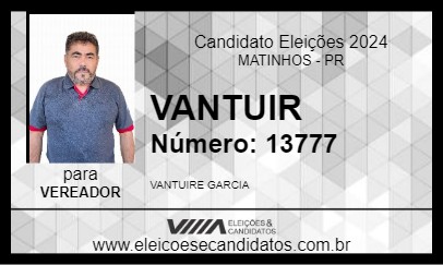 Candidato VANTUIR 2024 - MATINHOS - Eleições