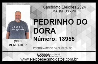 Candidato PEDRINHO DO DORA 2024 - MATINHOS - Eleições