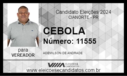 Candidato CEBOLA 2024 - CIANORTE - Eleições