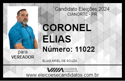 Candidato CORONEL ELIAS 2024 - CIANORTE - Eleições