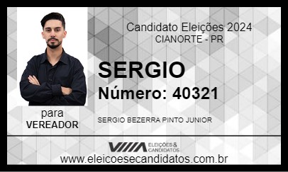 Candidato SERGIO BEZERRA 2024 - CIANORTE - Eleições