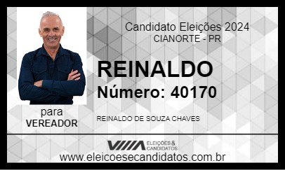 Candidato REINALDO 2024 - CIANORTE - Eleições