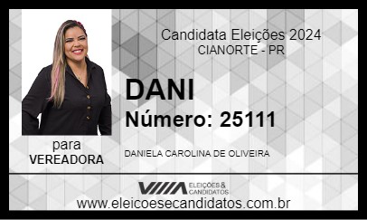 Candidato DANI 2024 - CIANORTE - Eleições