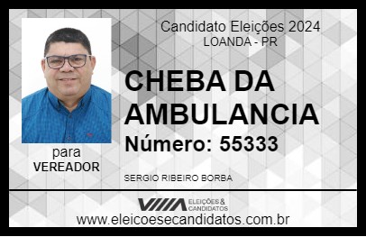 Candidato CHEBA DA AMBULANCIA 2024 - LOANDA - Eleições