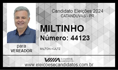 Candidato MILTINHO 2024 - CATANDUVAS - Eleições