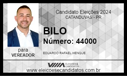 Candidato BILO 2024 - CATANDUVAS - Eleições