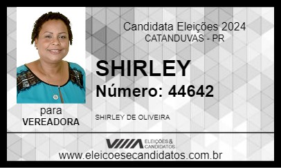 Candidato SHIRLEY 2024 - CATANDUVAS - Eleições