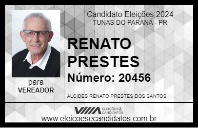 Candidato RENATO PRESTES 2024 - TUNAS DO PARANÁ - Eleições