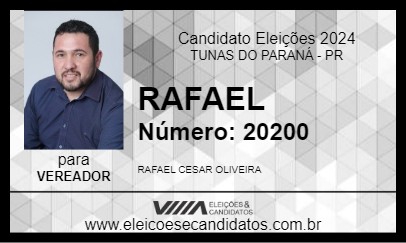 Candidato RAFAEL 2024 - TUNAS DO PARANÁ - Eleições