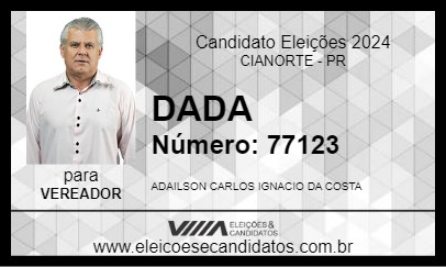 Candidato DADA 2024 - CIANORTE - Eleições