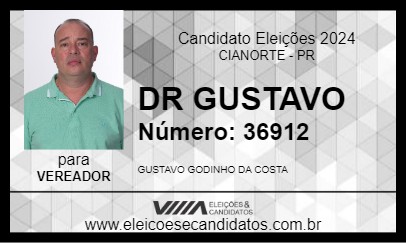 Candidato DR GUSTAVO 2024 - CIANORTE - Eleições