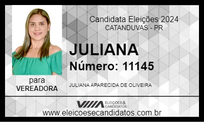 Candidato JULIANA 2024 - CATANDUVAS - Eleições