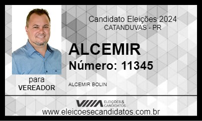 Candidato ALCEMIR 2024 - CATANDUVAS - Eleições