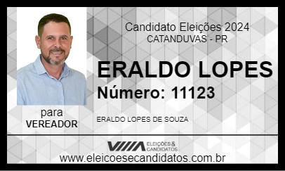 Candidato ERALDO LOPES 2024 - CATANDUVAS - Eleições