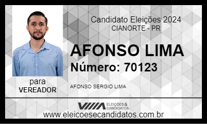 Candidato AFONSO LIMA 2024 - CIANORTE - Eleições