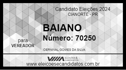 Candidato BAIANO 2024 - CIANORTE - Eleições