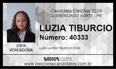 Candidato LUZIA TIBURCIO 2024 - QUERÊNCIA DO NORTE - Eleições