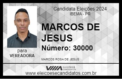 Candidato MARCOS DE JESUS 2024 - IBEMA - Eleições