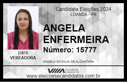 Candidato ANGELA ENFERMEIRA 2024 - LOANDA - Eleições