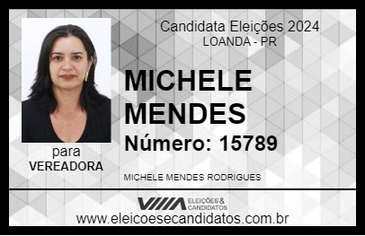 Candidato MICHELE MENDES 2024 - LOANDA - Eleições