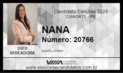 Candidato NANA 2024 - CIANORTE - Eleições