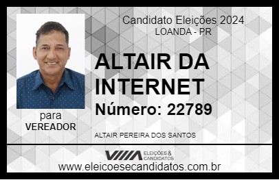 Candidato ALTAIR DA INTERNET 2024 - LOANDA - Eleições