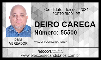 Candidato DEIRO CARECA 2024 - PORTO RICO - Eleições