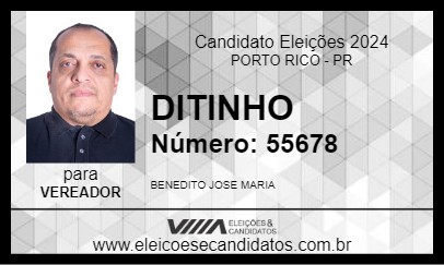 Candidato DITINHO 2024 - PORTO RICO - Eleições